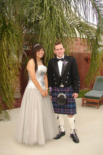 Picture of traditional fashionable kilts for prom celebrating celtic, Scottish, and Irish heritage, and/or school spirit!