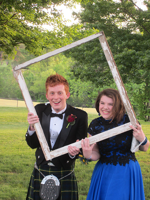 Picture of traditional fashionable kilts for prom celebrating celtic, Scottish, and Irish heritage, and/or school spirit!