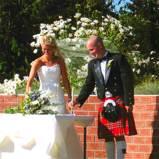 Picture of traditional tartan kilts for weddings celebrating celtic, Scottish, and Irish heritage!