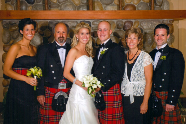 Picture of traditional tartan kilts for weddings celebrating celtic, Scottish, and Irish heritage!