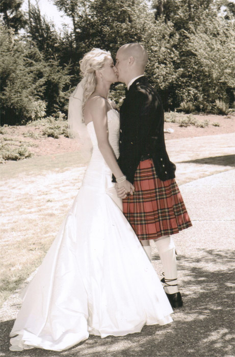 Picture of traditional tartan kilts for weddings celebrating celtic, Scottish, and Irish heritage!