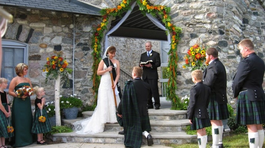 Picture of traditional tartan kilts for weddings celebrating celtic, Scottish, and Irish heritage!