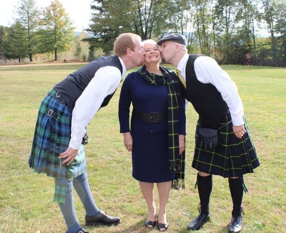 Picture of traditional tartan kilts for weddings celebrating celtic, Scottish, and Irish heritage!