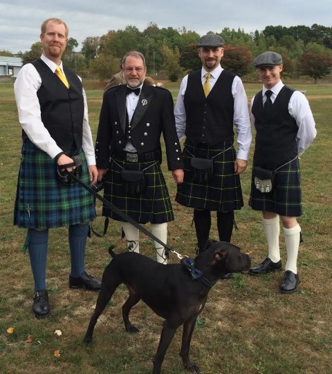 Picture of traditional tartan kilts for weddings celebrating celtic, Scottish, and Irish heritage!