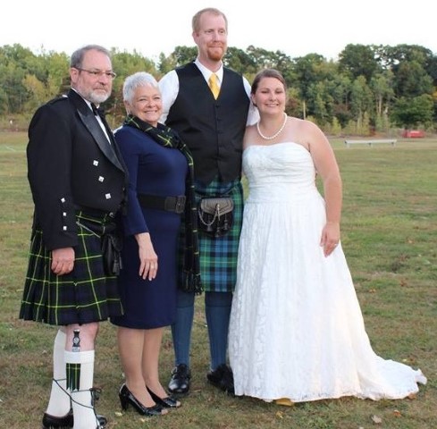 Picture of traditional tartan kilts for weddings celebrating celtic, Scottish, and Irish heritage!