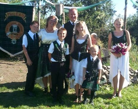 Picture of traditional tartan kilts for weddings celebrating celtic, Scottish, and Irish heritage!