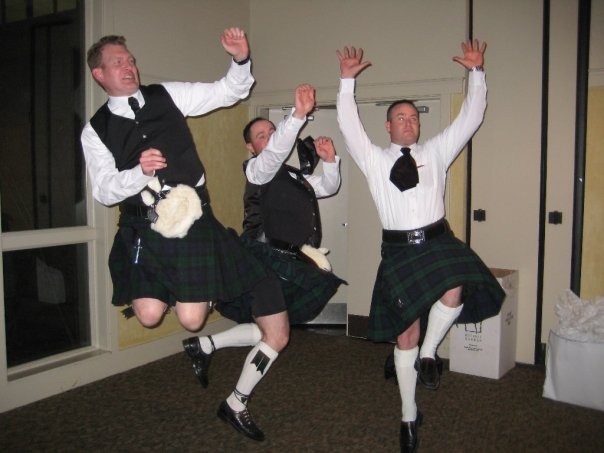 Picture of traditional tartan kilts for weddings celebrating celtic, Scottish, and Irish heritage!