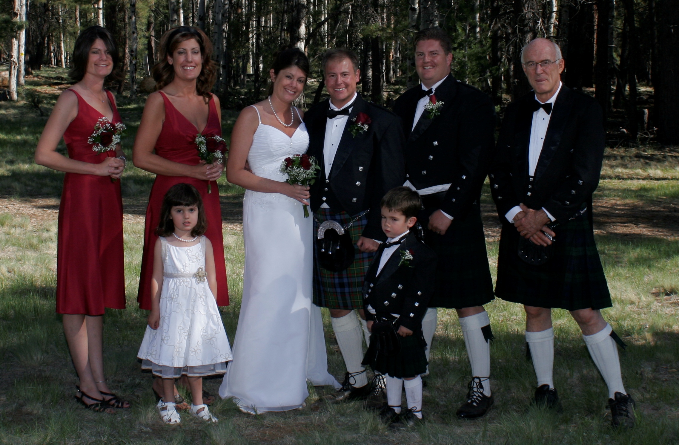 Picture of traditional tartan kilts for weddings celebrating celtic, Scottish, and Irish heritage!