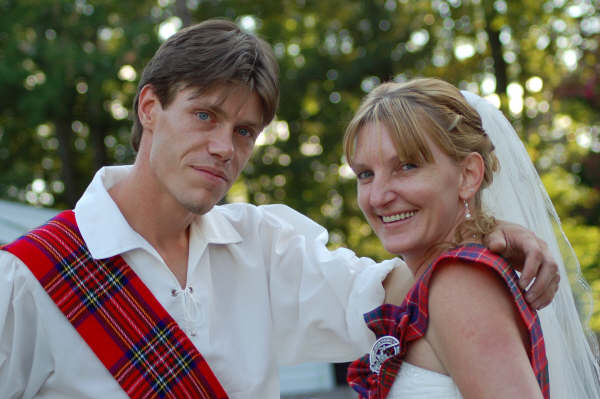 Picture of traditional tartan kilts for weddings celebrating celtic, Scottish, and Irish heritage!