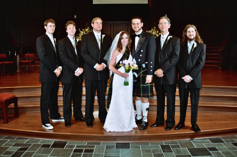 Picture of traditional tartan kilts for weddings celebrating celtic, Scottish, and Irish heritage!