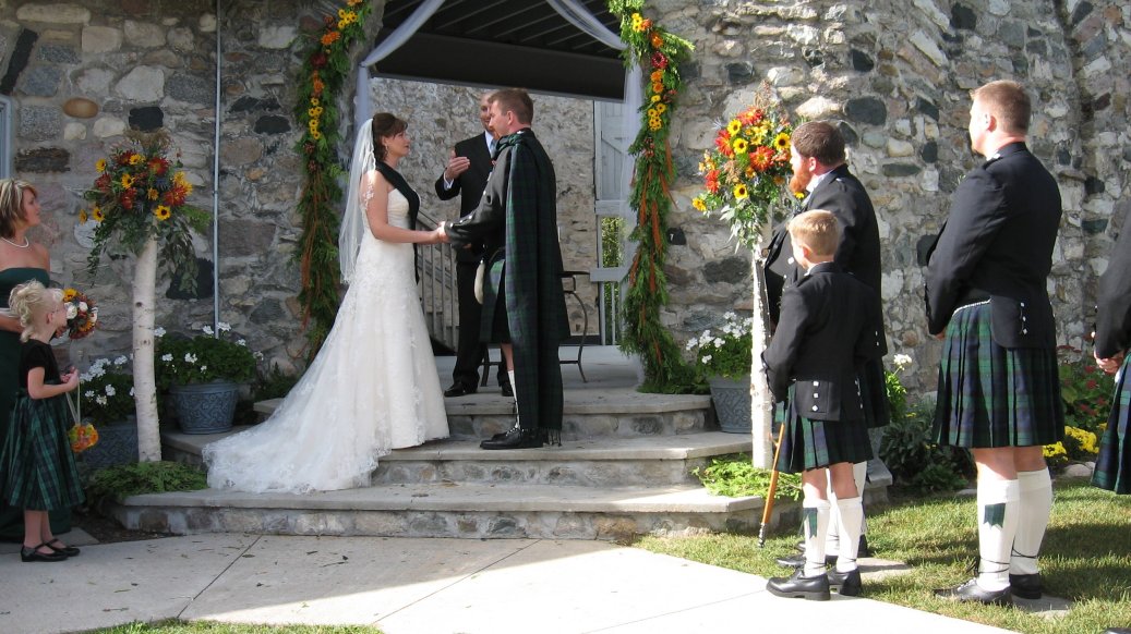 Picture of traditional tartan kilts for weddings celebrating celtic, Scottish, and Irish heritage!