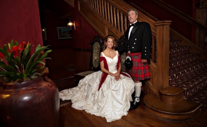 Picture of traditional tartan kilts for weddings celebrating celtic, Scottish, and Irish heritage!