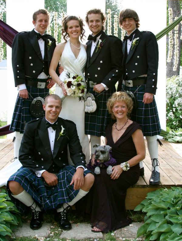 Picture of traditional tartan kilts for weddings celebrating celtic, Scottish, and Irish heritage!