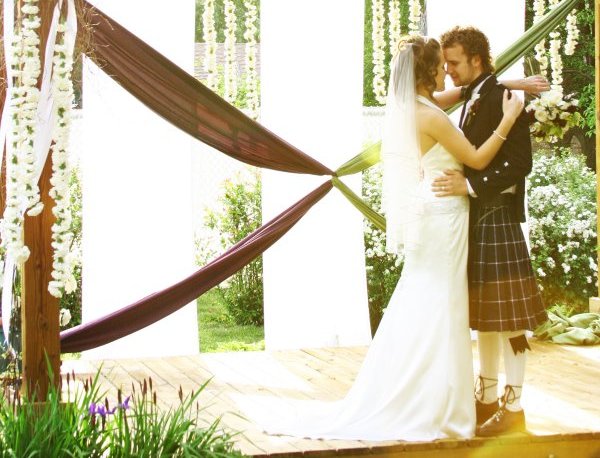 Picture of traditional tartan kilts for weddings celebrating celtic, Scottish, and Irish heritage!