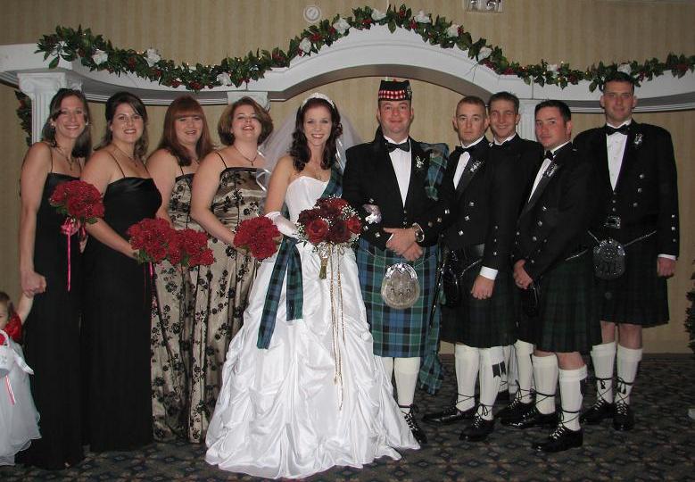 Picture of traditional tartan kilts for weddings celebrating celtic, Scottish, and Irish heritage!