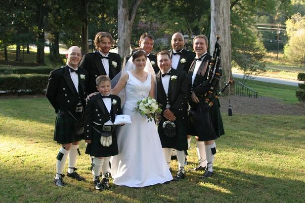 Picture of traditional tartan kilts for weddings celebrating celtic, Scottish, and Irish heritage!