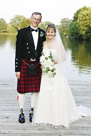 Picture of traditional tartan kilts for weddings celebrating celtic, Scottish, and Irish heritage!