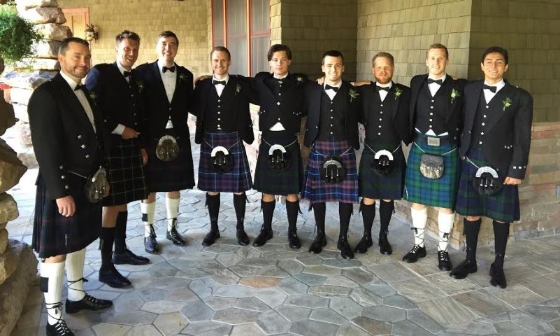 Picture of traditional tartan kilts for weddings celebrating celtic, Scottish, and Irish heritage!