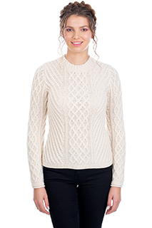Ladies Aran Tunic Sweater