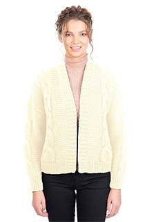 Ladies Cable Cardigan Wrap