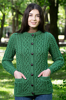 Ladies Merino Button Cardigan