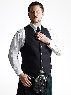 5-Button Vest Kilt Outfit Kilt Outfit consisting of kilt, kilt accessories, and 5-button vest