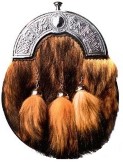 Imitation fox fur sporran