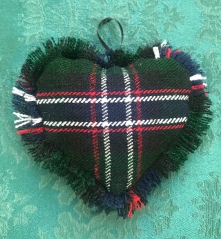 Tartan Heart Ornament