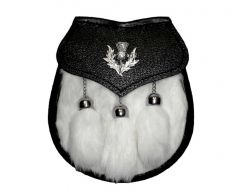 Fur Sporran with Flap Emblem