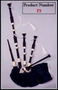 Dunbar P3 Bagpipes with Imitation Ivory Drones