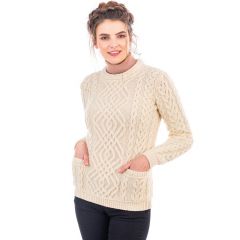 Cable Knit Crew Sweater