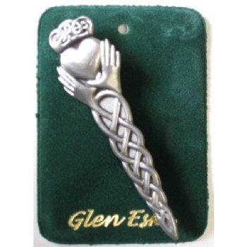 Glenesk Kilt Pin Estaño Celta Remolino acabado antiguo hecho en el Reino Unido varones escoceses