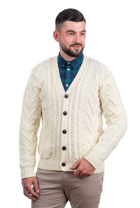 Men's v neck cardigan with pockets on sale