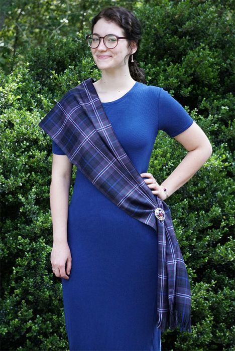 Clan Elliot Tartan Sash Ladies Scottish Wool Plaid