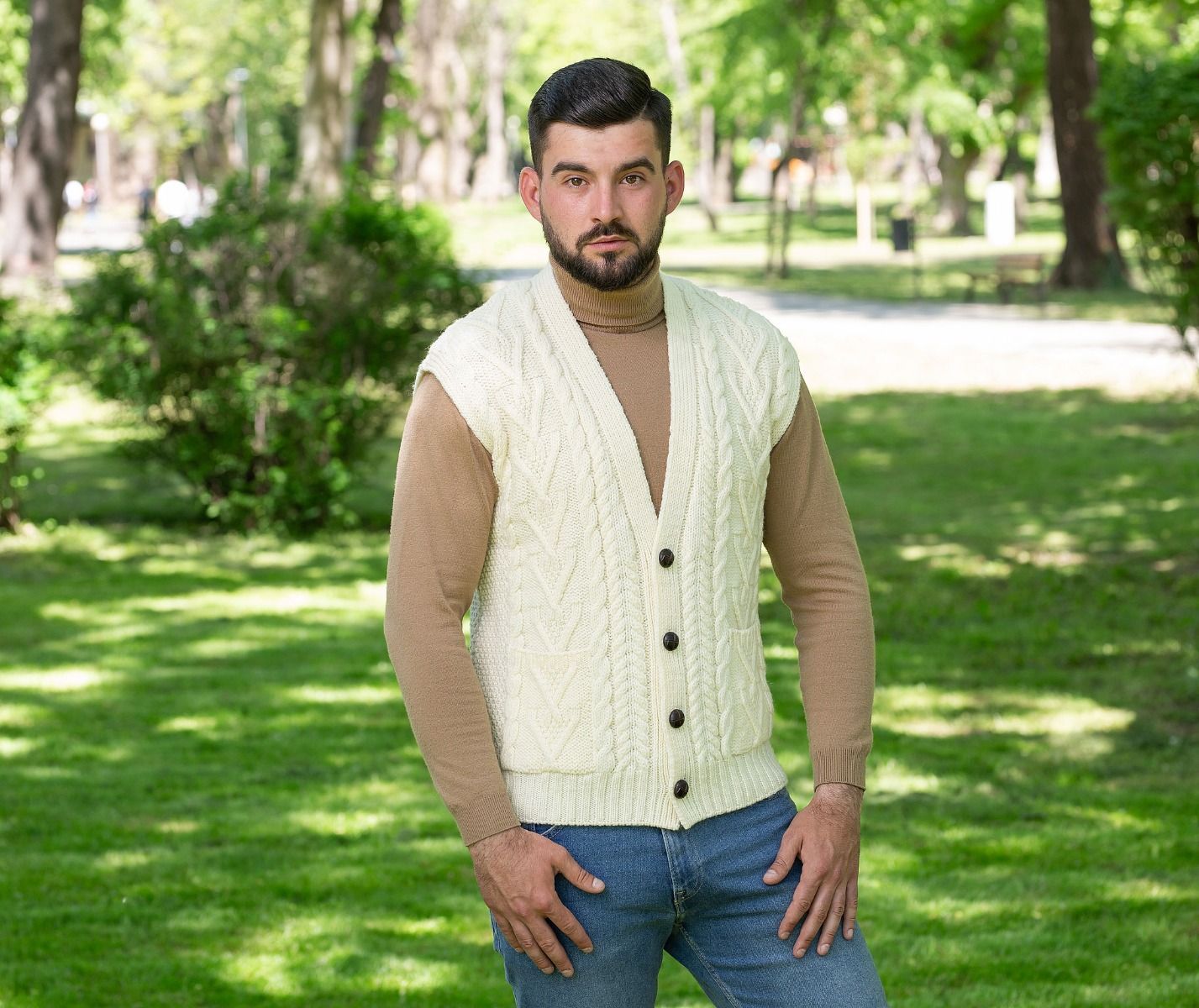 Merino Cardigan Vest| Classic & Comfortable Wool Vest