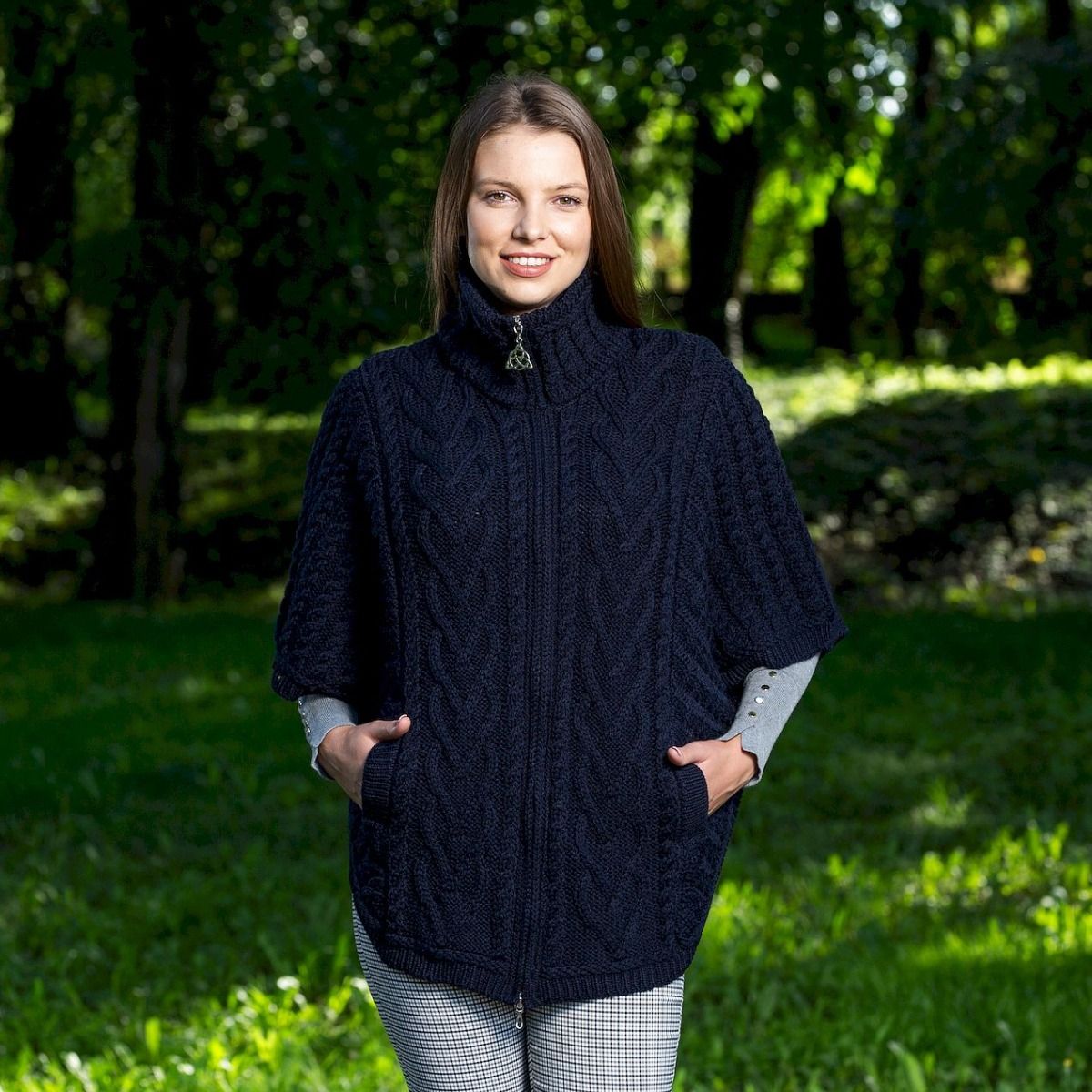 funnel neck poncho
