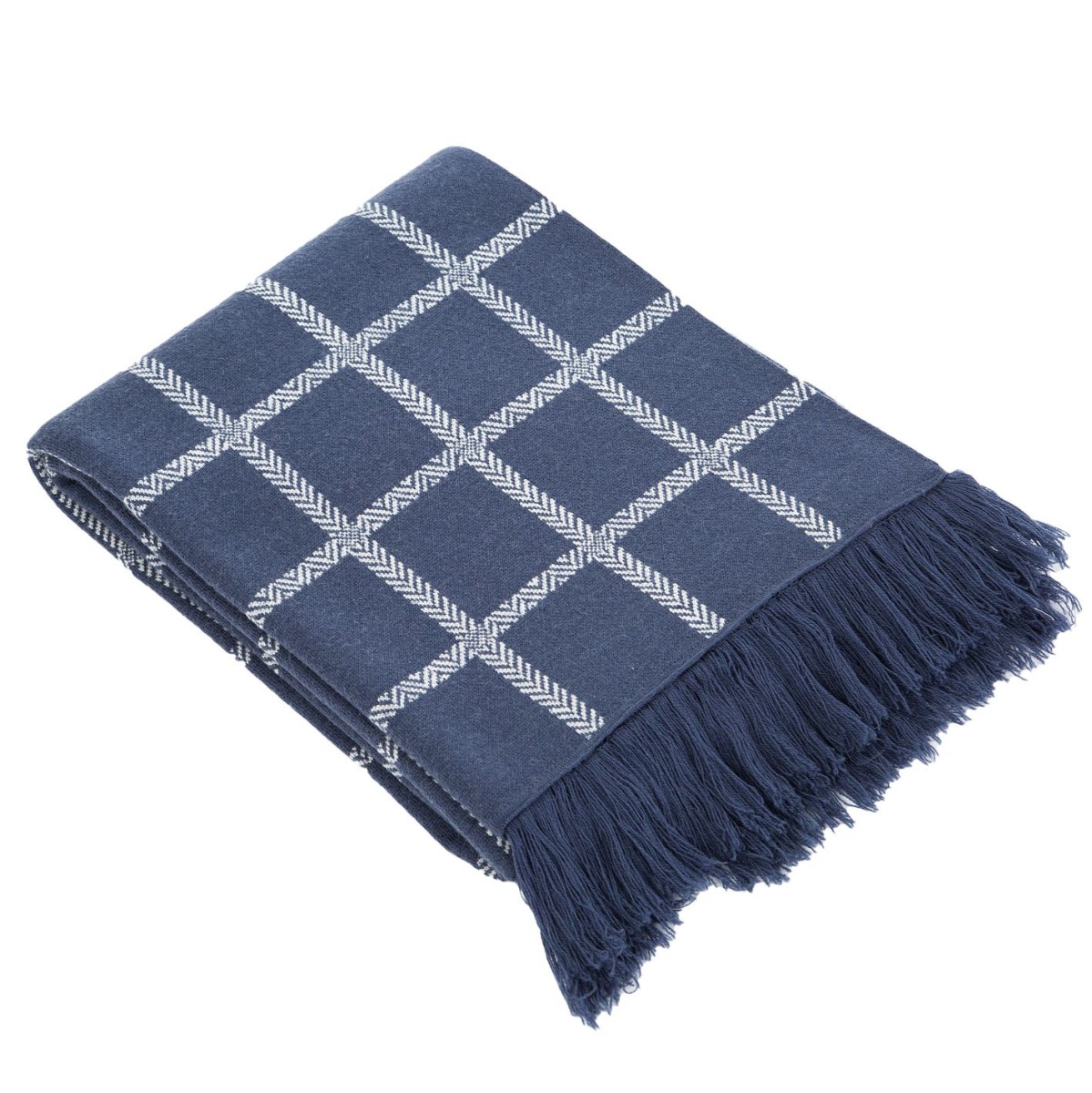 Multi Check Merino Wool Throw